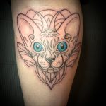 cat tattoo black and grey